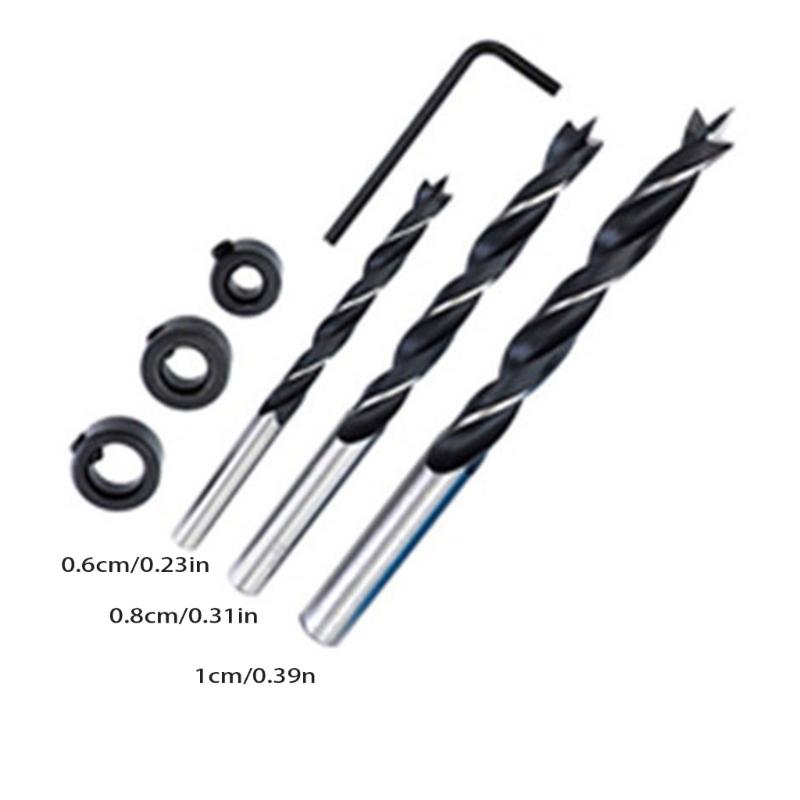 Drilling Guide Tool with 6/8/10mm Hole Punch Locator for Woodworking Projects Including Easy Setup Mechanism