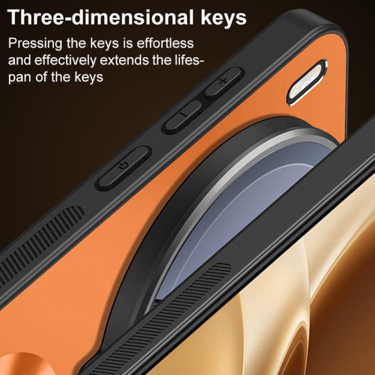 Ice Magnetic Straight Edge Lens Holder Shockproof Phone Case for vivo X200 Ultra, Heat Dissipation Wireless Charging Cover