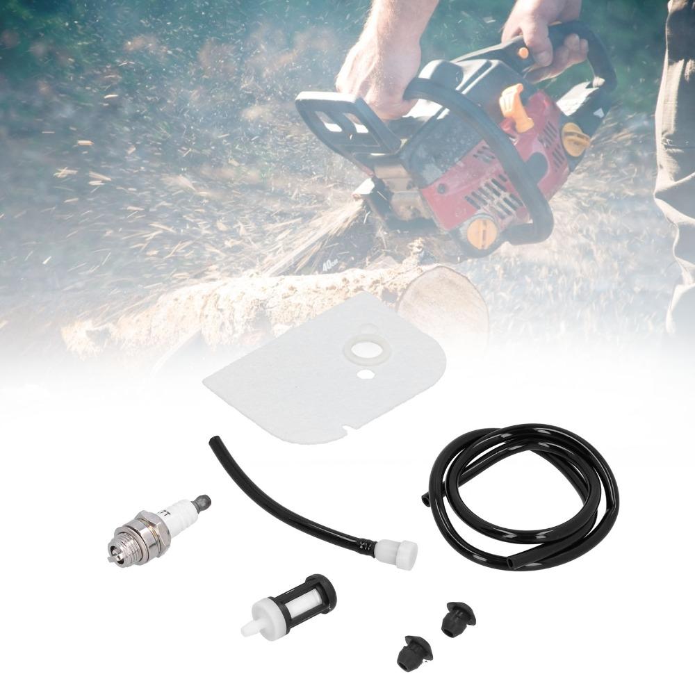 Compact Air Filter Tube Black and White Air Fuel Filter Kit Durable Chainsaw Parts