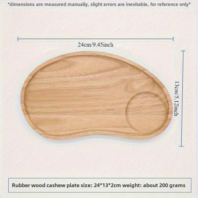 1Pcs Acacia Wood Serving Tray Solid Wood Coffee Cup Snack Plate Home Tea Tray with Cup Holder