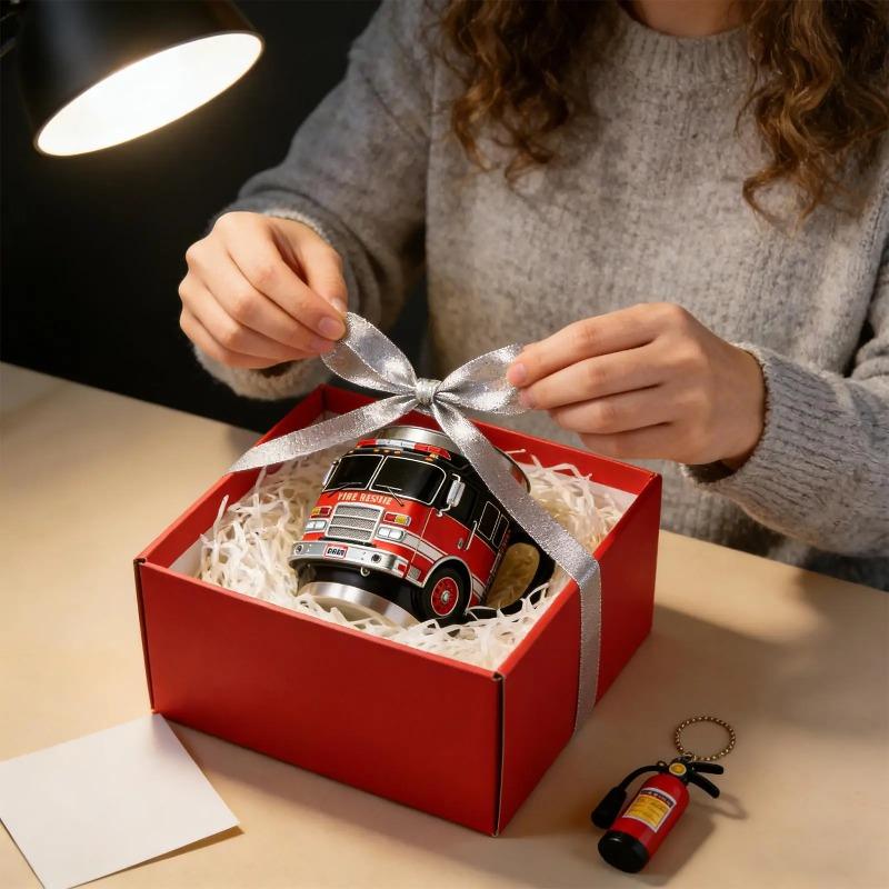 Funny Mugs Firefighting Coffee Mugs Creative Design Truck Coffee Mug  Firefighting Coffee Mugs Tea Cup for Hot Cold Water Juice