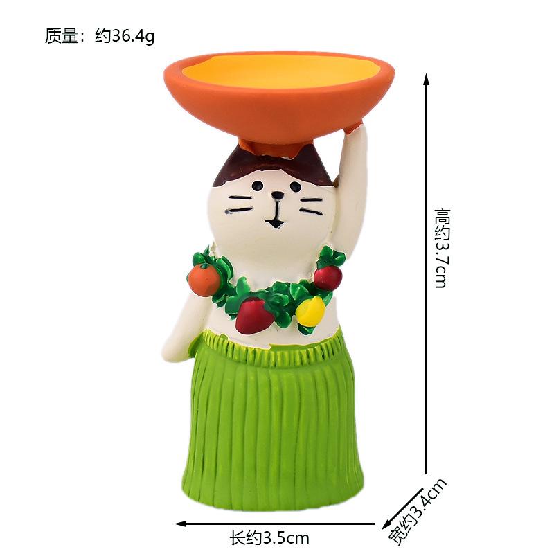 Zakka Japan Lemon Cat Japan Decoration Bookshelf Decoration Collectible Home Decor Resin Craft Japan Ornaments Scene Decoration