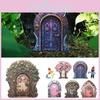 Gartenfeentür Holzdeko Mit Märchen-Design Für Haus- Und Wohnzimmerdekoration