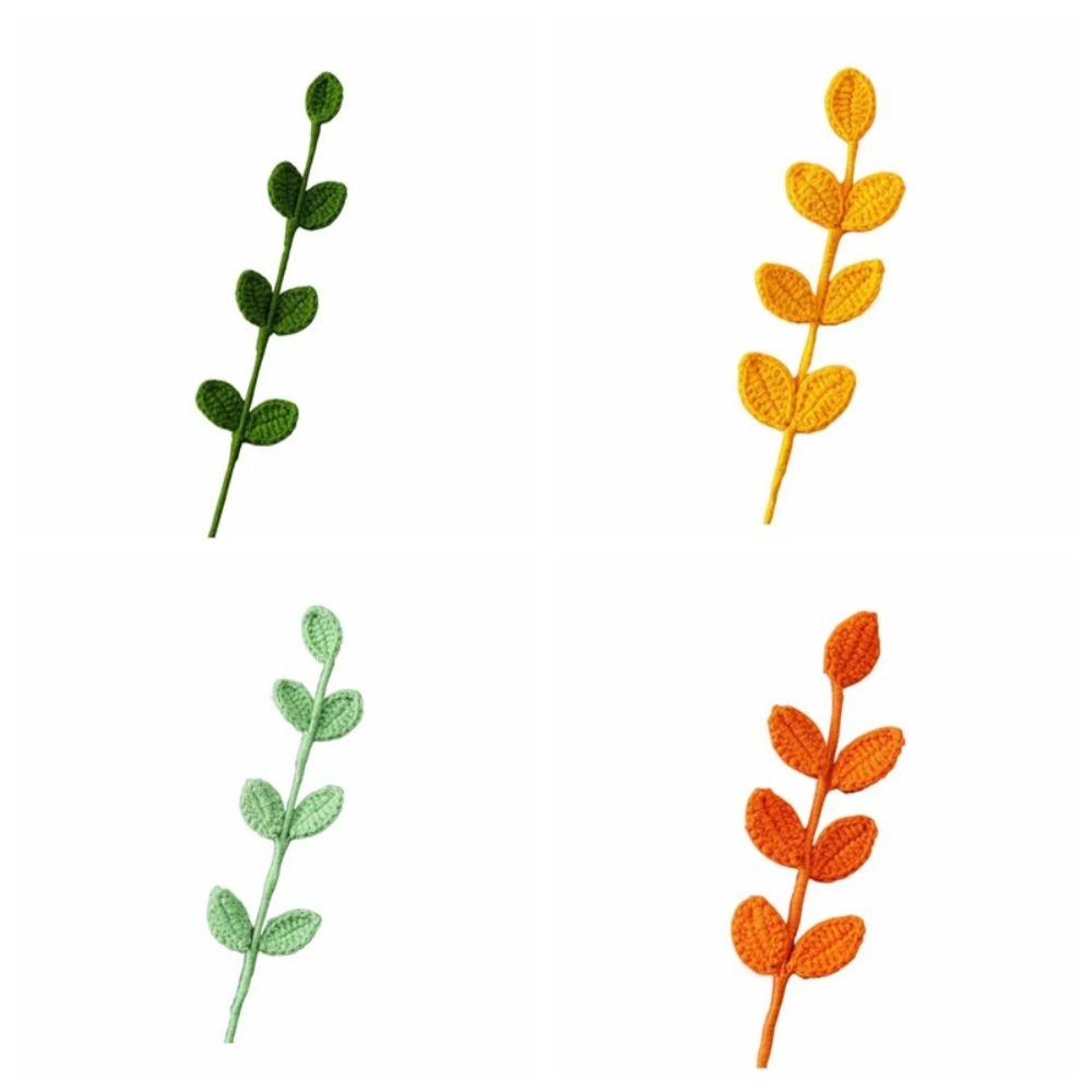 Handmade 3D Leaf Bookmark Knitted Leaf Book Page Marker High Quality Leaf Book Clip