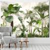 Green Plant Tapestry Vintage Polyester Background Fabric Wall Hanging Psychedelic Mystery Print Dorm Room Living Room Decor