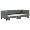 VidaXL Daybed with Pull-out Bed Dark Grey 90x200 Cm Fabric 3196579