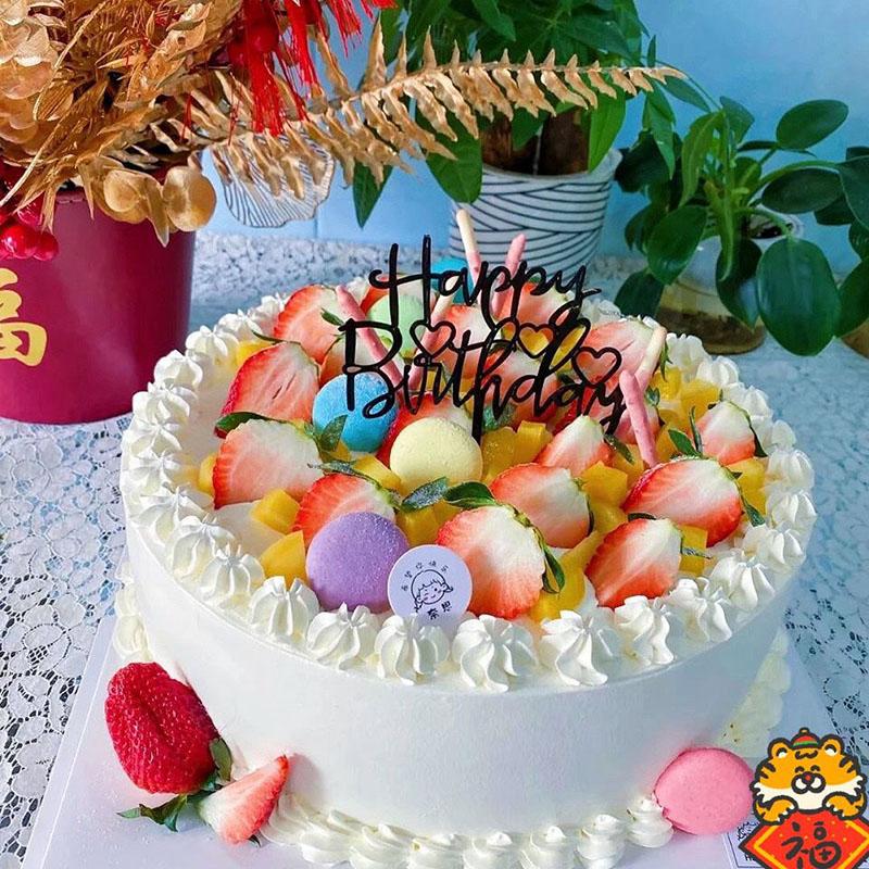 Simulated Birthday Cake Model Crafts Fake Fruit Cake Mold Decoration Shop Window Sample Display Home Ornaments Photography Props