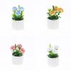 1Pcs Dollhouse Mini Simulation Green Plants Potted Plants Micro Landscape Horticultural Decoration Doll House Accessories