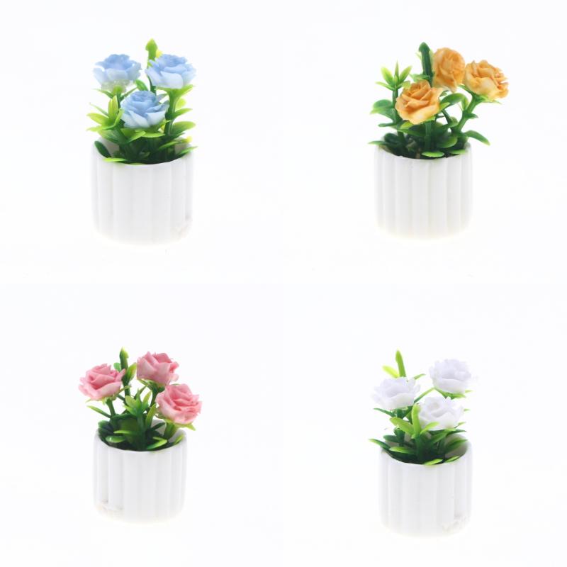 1Pcs Dollhouse Mini Simulation Green Plants Potted Plants Micro Landscape Horticultural Decoration Doll House Accessories