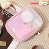 Transparent Travel Cosmetic Bag Portable Mini Waterproof Cosmetic Lipstick Bag Large Opening With Zip Outdoor Clutch Bag