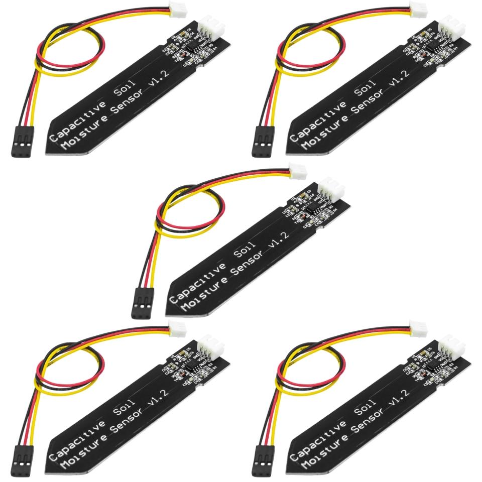 1-10PCS Capacitive Soil Moisture Sensor Module Wide Voltage 3.3V Corrosion Resistant W/ Gravity for Arduino Soil Moisture Sensor