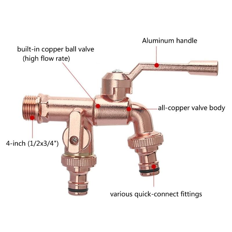 Strong Metal Faucet with Not Freeze Function Easy Installation Metal Water Tap for Washing Machine Outdoor Sink
