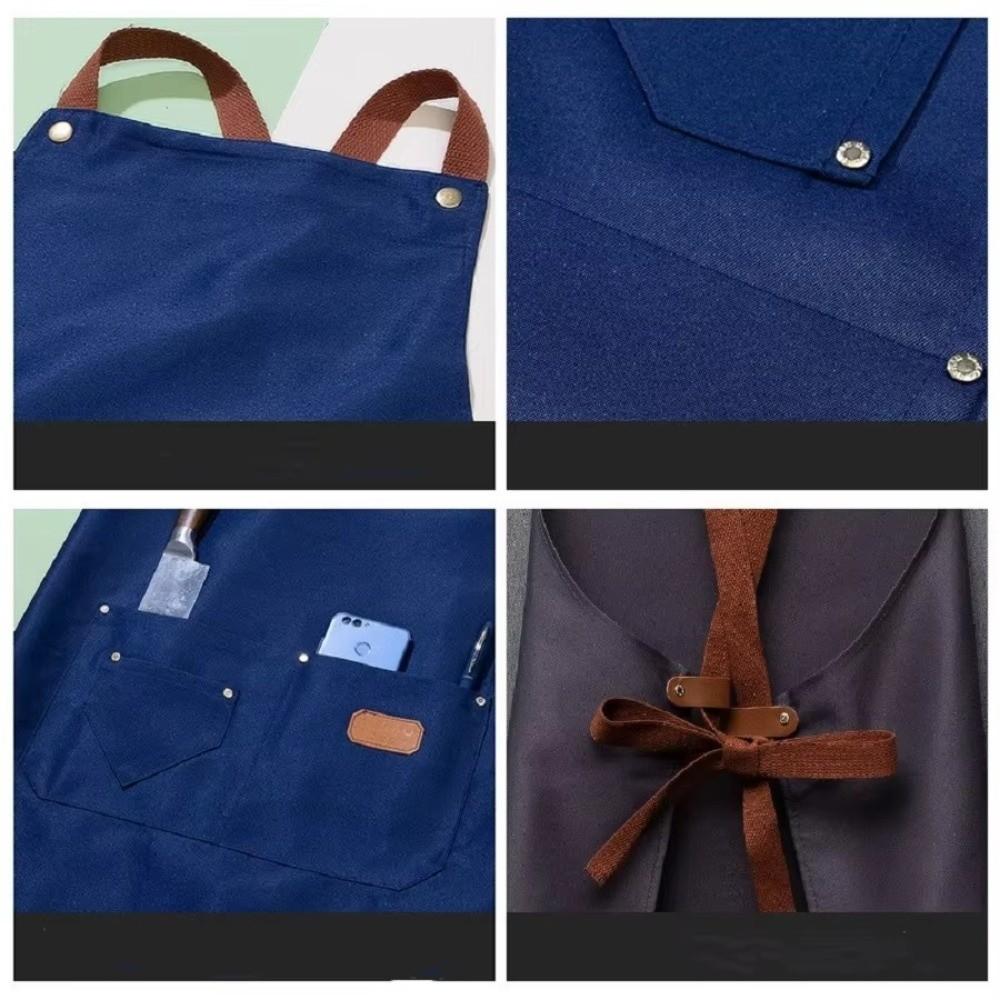 Anti Dirty Kitchen Apron Breathable Barber Apron New Coffee House Uniform