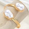 IF ME Fashionable Irregular Baroque Bangle for Women Vintage Metalic Open Cuff Bracelet Girls Party Wedding Jewelry Accessories
