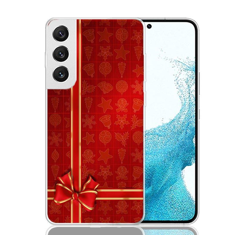 Christmas Santa Claus Present Phone Case For Samsung Galaxy S25 S24 S23 S22 S21 FE S20 Ultra S10 Plus Art Customized Coque Capa