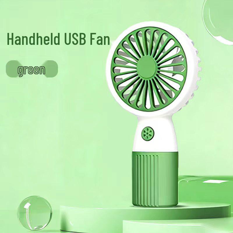 

Rechargeable Mini Portable USB Handheld Fan for Outdoors & Dorms - Cute Electric Fan Gift Box зелений