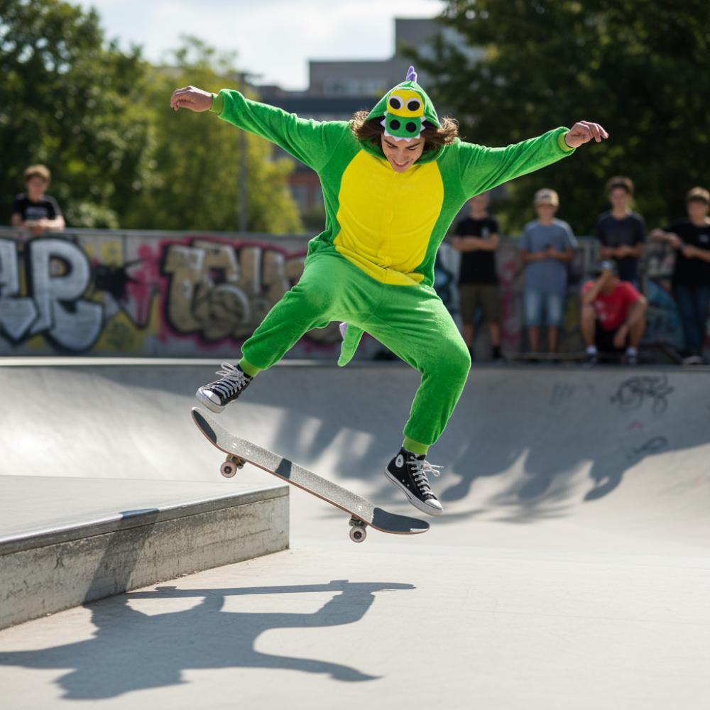 Dámské kigurumi pyžamo overal krokodýl teplý jednodílný kostým XL Onesie Kostým A105 - L