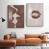 Fashion Canvas Painting Nordic Wall Art Abstract Beautiful Line Lip Print Posters and Prints Wall Pictures Living Room Home Deco