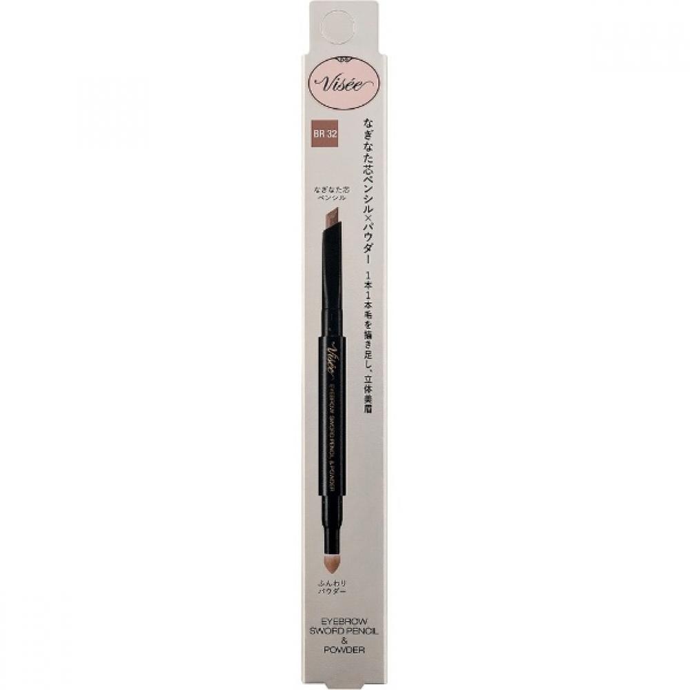 

Kose Visee Visee Eyebrow Sword Pencil Powder Br32 Pink Ash
