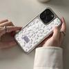 Exquisite purple floral prints Phone Case for iPhone 17 16e 16 15 14 13 12 11 Air Pro Max X XR XSMAX 8 7 Plus Luxury Clear Cover