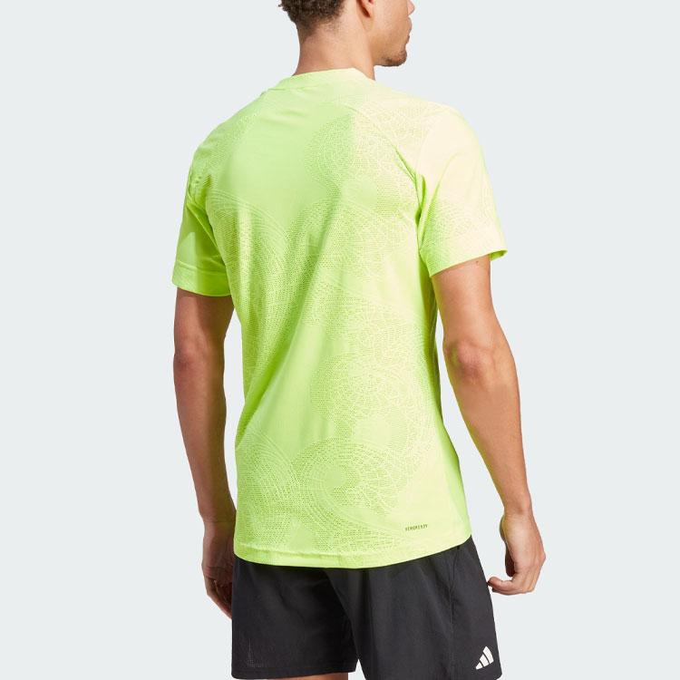 Adidas Aeroready Freelift Pro Tennis Tee Men Tops Lemon-Yellow IK7108