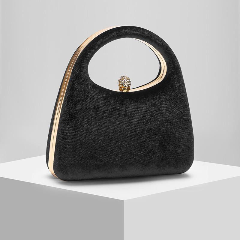 New velvet rhinestone dinner bag evening bag clutch bag chain bag dress bag wedding bag