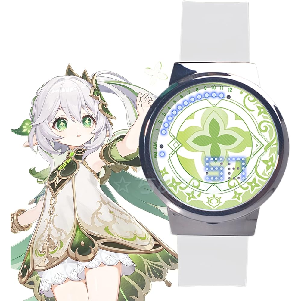 Chiasa Digital Quartz Watch Genshin Impact Characters Raiden Shogun Xiao Zhongli Cute Gift for Men and Women
