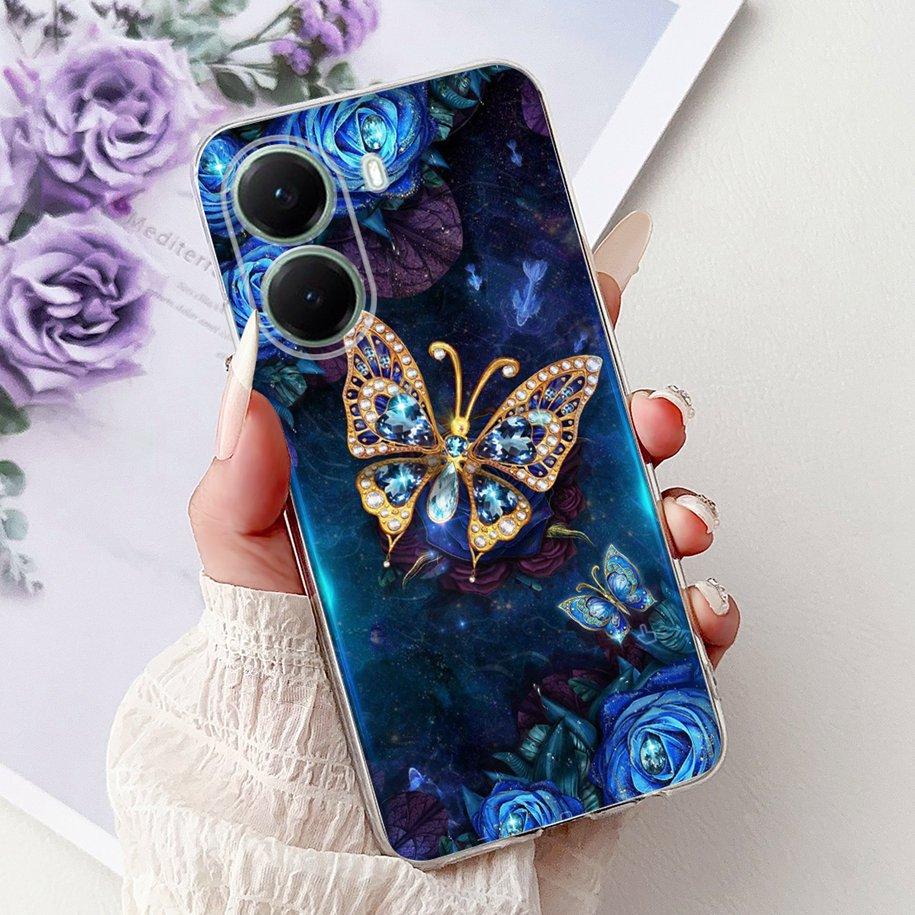 For Xiaomi Poco X7 Pro 5G Case Fashion Flower Queen Pattern Soft Silicone Clear Phone Cover For Xiaomi Poco X7 PocoX7 Pro Fundas