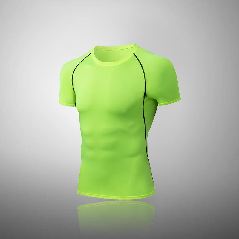 Men's High-Elastic Compression Sports Leggings: Quick-Dry, Long Pants for Running, Basketball & Fitness.