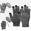 USB Electric Heating Knitted Warm Gloves Double-sided Heated Palm Glue Points Anti-slip Touch Screen Men and Women Outdoor Sports Riding
