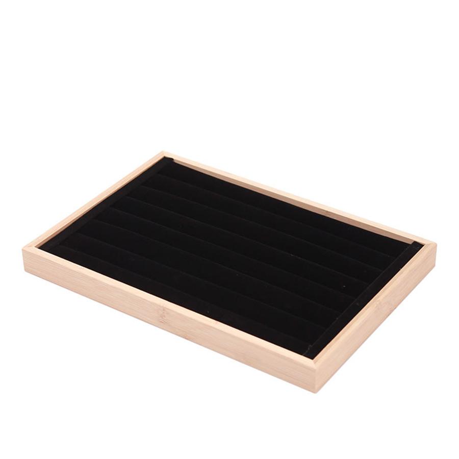 1PCS Simple Wooden Multi-colour Ring Tray Earring Jewellery Storage Display Tray Ring and Earring Display Tray