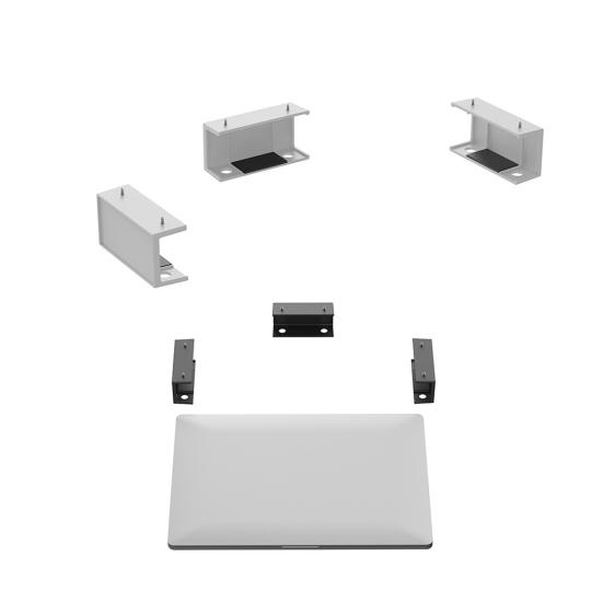 3Pcs/Set Wall Mount Invisible Plastic Bracket Laptop Holder Mounted On Table Back Keyboards