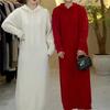 Solid color temperament gentle wind fashion knitted primer dress women's red atmosphere bright silk hooded sweater long dress
