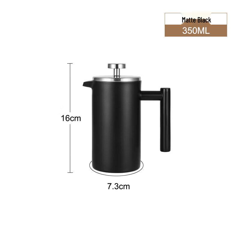 Qiwei 750ML Double-Wall Insulated Matte Stainless Steel French Press