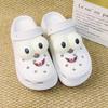 4PCS Creativity Shoe Charms for Clogs Set Accessories Hole Shoe Buckle Cartoon Funny Big Eyes Mouth DIY 3D Shoes Decorations