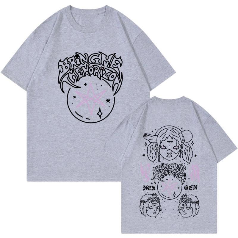 Heavy Metal Rock Band Printed Short Sleeved T-shirt Womne Kawaii Fashion Streetwear Y2K Hip Hop O-Neck Short Sleeve Tops T-shirt