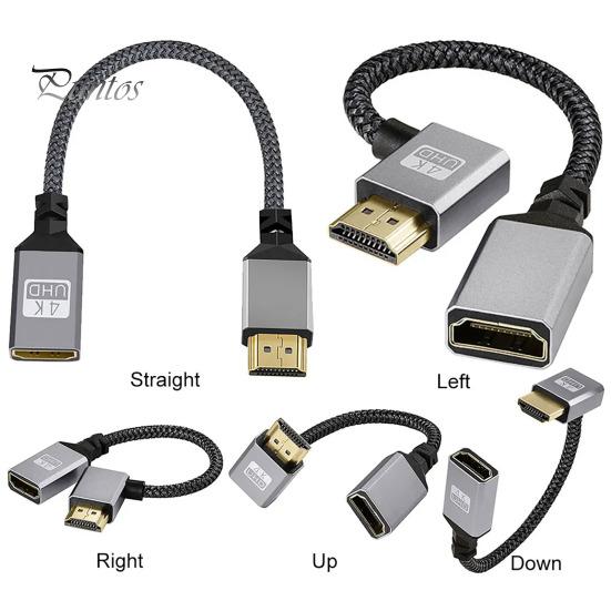 Male To Female HDMI-compatible Adapter Cable 4K Metal Laptop Extension TV Audio Video Transfer Converter Data Cord Monitor