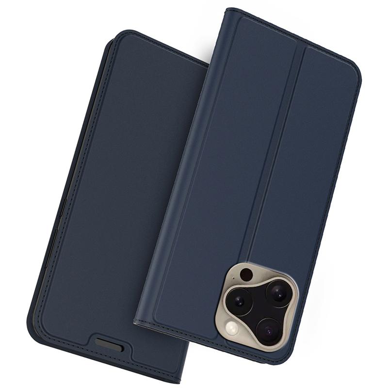 For iPhone 16 Pro Case Card Holder Stand Shockproof TPU PU Leather Phone Cover