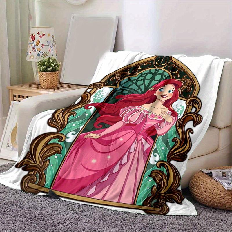 1 шт. Плед с изображением принцессы Диснея Ариэль для дома Декоративный плед Идеально подходит для дивана, кровати, путешествий 80cmx120cm