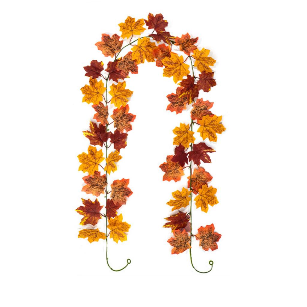 Artificial Maple Leaf Garland 175cm Long Faux Leaf Vine Decorative Garland for Seasonal Home Decor Indoor Outdoor Use
