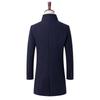 Korean Version of Fashion Men's Woolen Coat Casual Wool Men's Trench Coat Non-ironing Woolen Coat Jacket