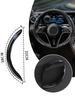 AACB1 2PCS Carbon Fiber Car Steering Wheel Cover Anti-skid For Ford F150 Ranger Fiesta Focus Transit Mustang Mondeo MK2 MK3 MK7 MAX