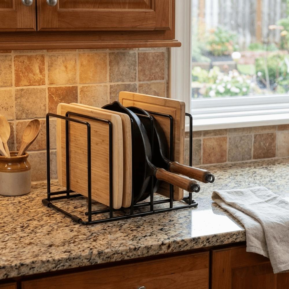 Robuster Schneidebretthalter Rostbeständiger Pfannenhalter Kochgeschirrhalter Backblech