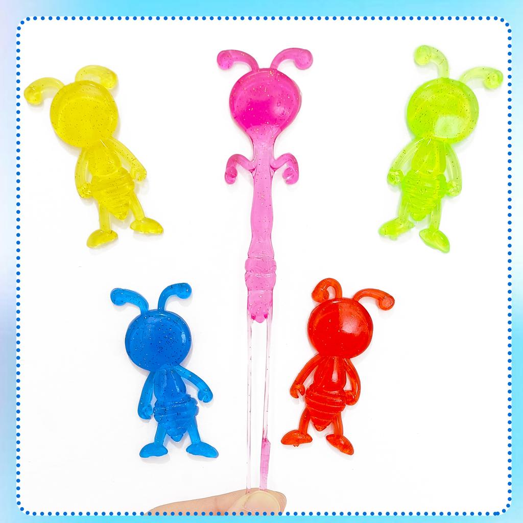 5-20 kusů Zábavná lepivá natahovací usměvavá Zlatý blesk Malá mravenčí mačkací hračka Dětská párty dárek Vánoční karneval Dárek pro dospělé