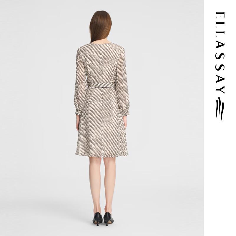ELLASSAY Women's Mulberry Silk V-Neck Dress