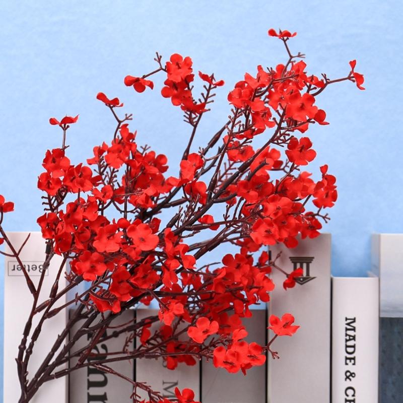Realistic 50CM Silk and Plastic Gypsophila Flower for Home Decoration and Banquets Artificial Bright Color Blooms