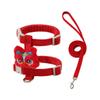 Guochao Lion Dance, Chinese Style Chinese New Year Pet Traction Rope I-shaped Cat Traction Rope Chinese New Year Traction Rope