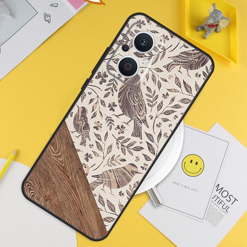 Boho Botanical Leaf Cow Cactus For OPPO Reno 14 12 11 10 13 Pro 8T 11F 12F 13F 14F 7 8 Lite OPPO Find X9 X8 X6 X5 Pro Case