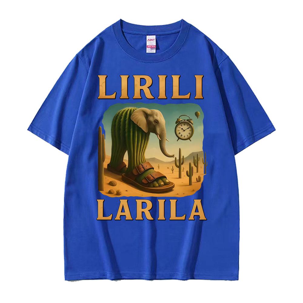 Italienische Ballerina Grafik T-Shirt Lustige Lirili Larila Meme T-Shirts für Männer Frauen Mode Ästhetik Trendiges Kurzarm T-Shirt