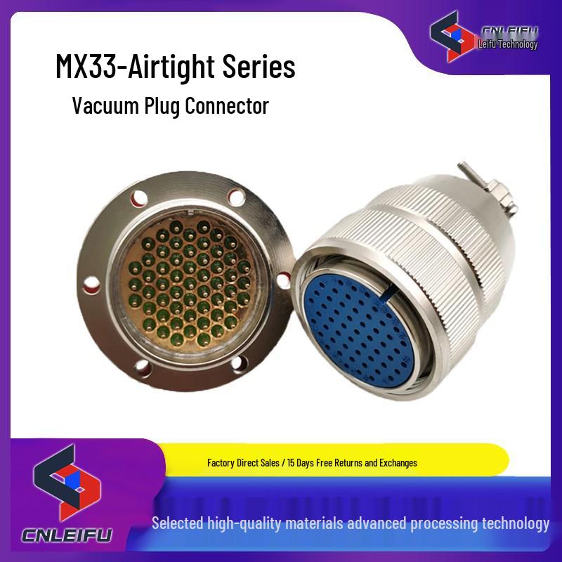 Core Glass Sintered Vacuum-Tight Aviation Connector Plug Socket MX3355 55-core Plug